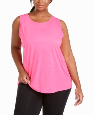 Ideology - Plus Size Mesh-Inset Tank Top