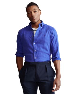 polo classic fit linen shirt