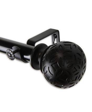 Rod Desyne - Odelia Curtain Rod 1" OD 120-170 inch - Black