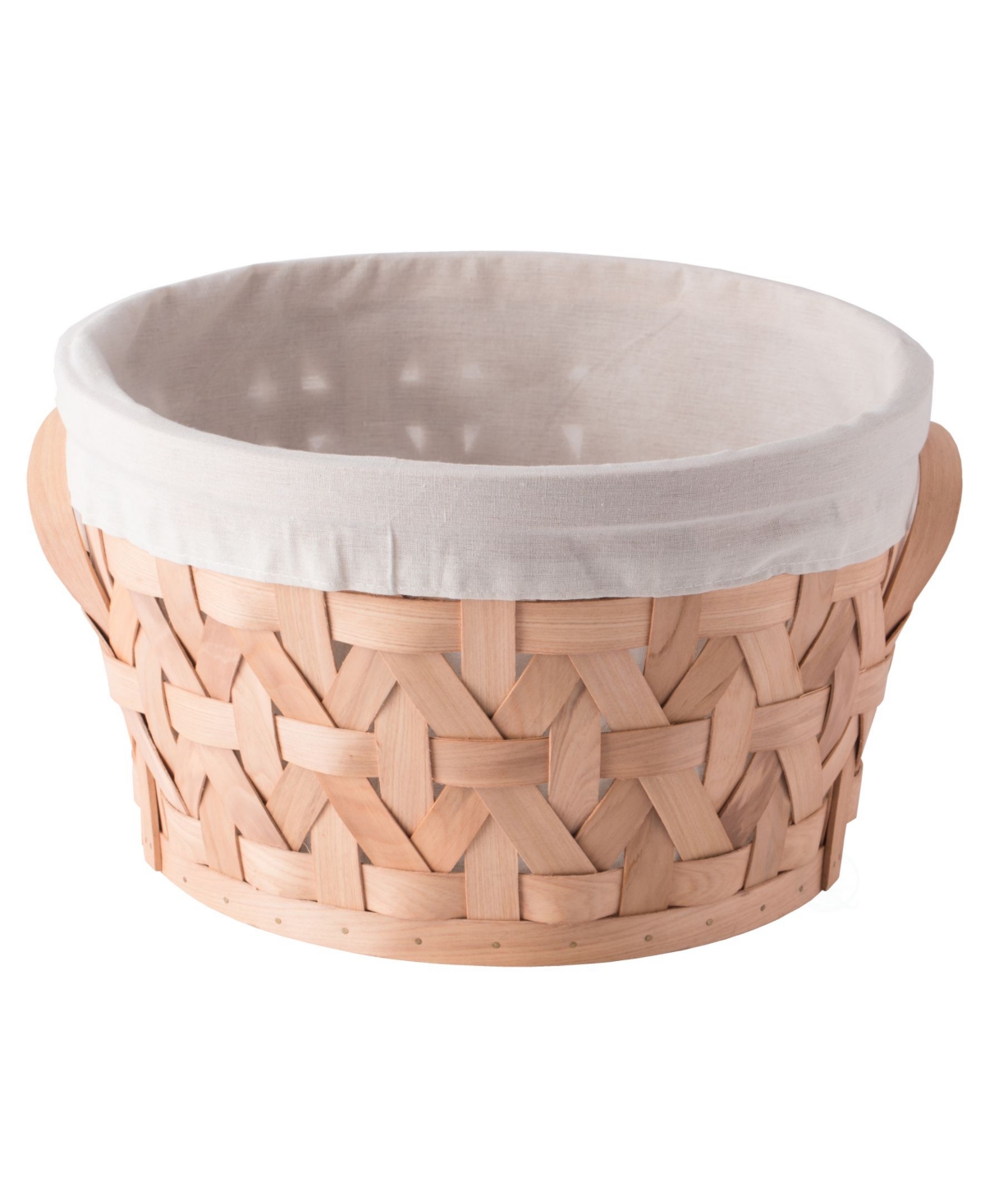 Wooden Round Display Medium Basket Bins - Brown