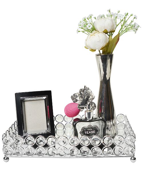 Elegant Designs Elipse Crystal Decorative Mirrored Jewelry Or