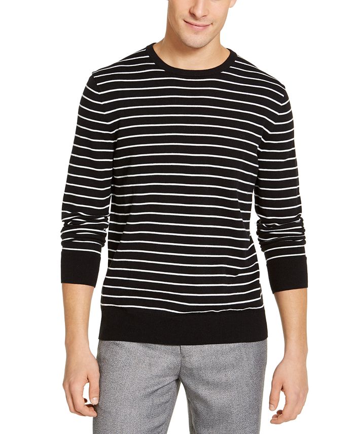 Calvin Klein Men's Striped Liquid Sweater & Reviews - Sweaters - Men -  Macy's