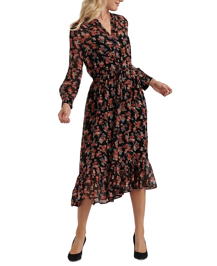 Lucky Brand Georgia Floral-Print Midi Dress & Reviews - Dresses - Women ...