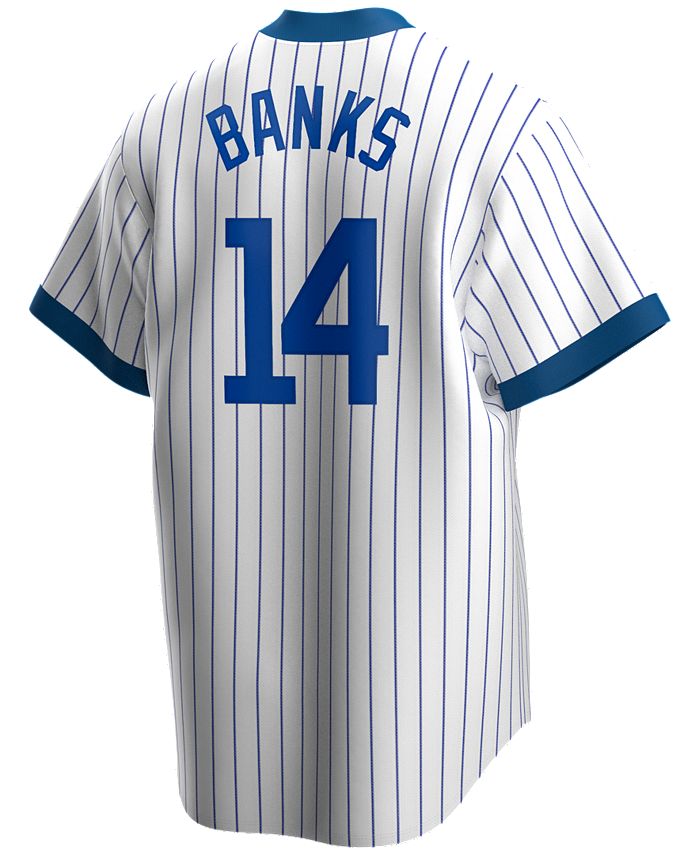 Men's Ernie Banks Chicago Cubs Coop Player Replica Jersey