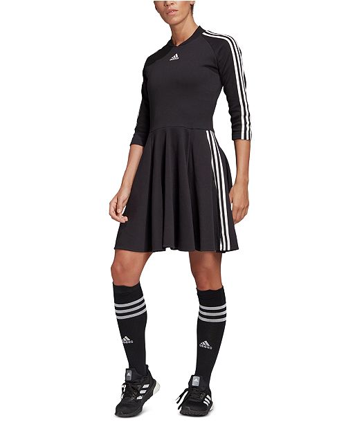 Adidas Women S 3 Stripe Pleated Dress Reviews Women Macy S