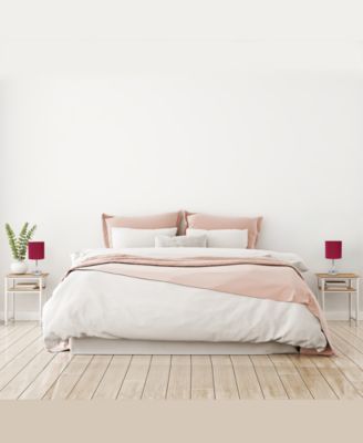 Simple Designs Chrome Mini Basic Table Lamp with Fabric Shade 2 Pack Set