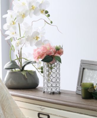 Elipse Crystal Decorative Flower Vase, Candle Holder, Wedding Centerpiece