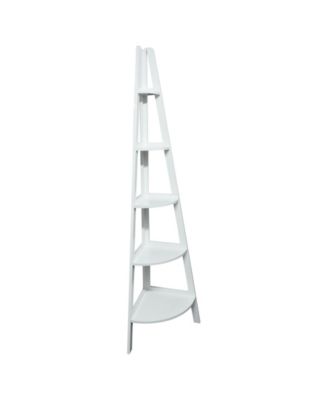 5-Shelf Corner Ladder Bookcase