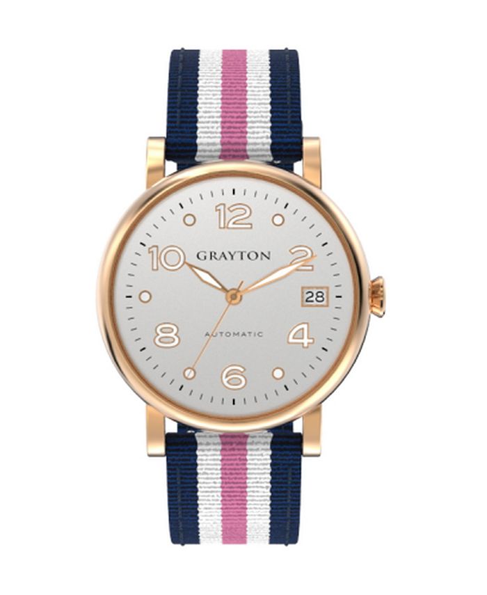 Ladies watch with fabric store strap