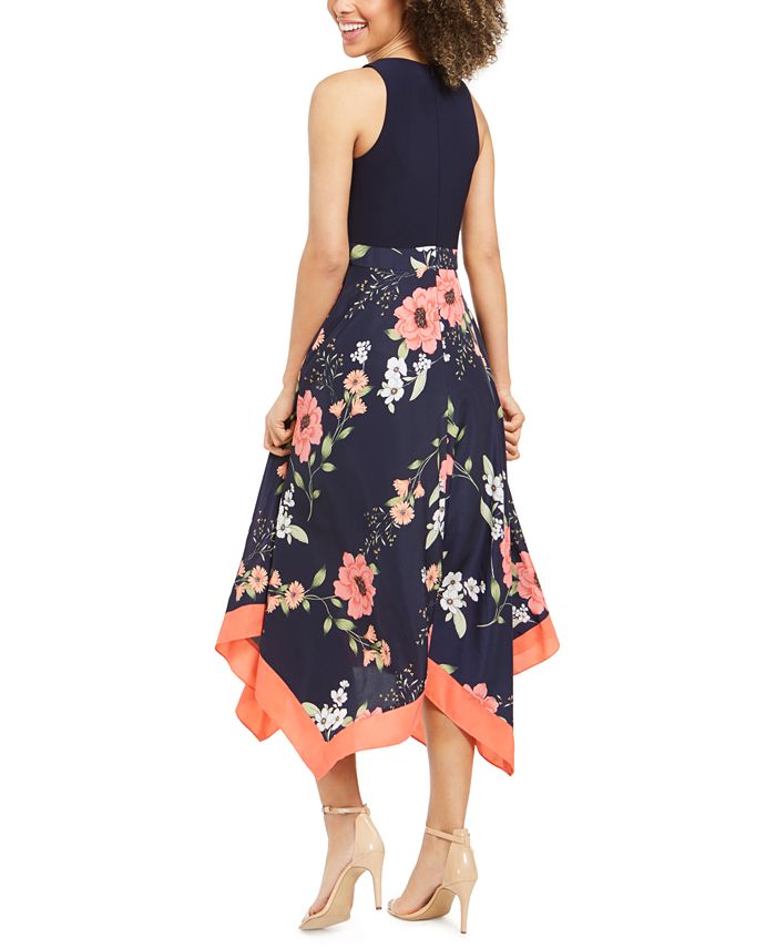 Vince Camuto Women's Asymmetrical Ruched Dress Bright Pink Size 16