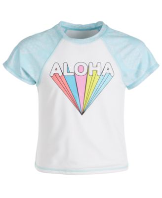 Miken - Big Girls Aloha Short-Sleeve Rash Guard