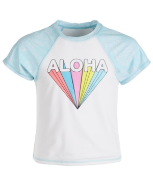 Miken Big Girls Aloha Short-Sleeve Rash Guard
