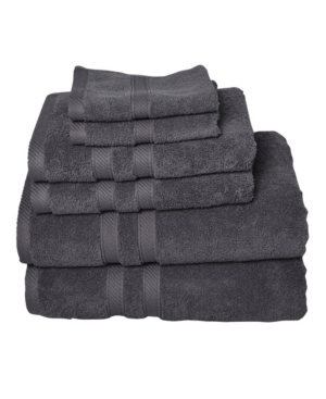 Talesma Element 6-pc. Turkish Cotton Towel Set Bedding In Dark Grey