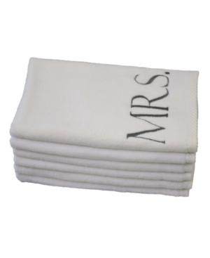 Talesma Monogram Mr & Mrs 6-Pc Turkish Cotton Guest Towel Set Bedding
