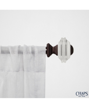 Chaps Home Stacked Square Window Curtain Rod and Finial Set