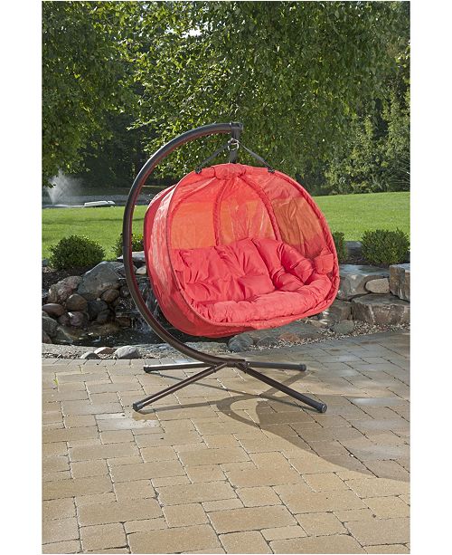 Flowerhouse Hanging Pumpkin Patio Loveseat with Stand & Reviews