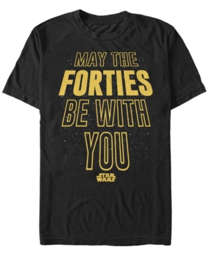 Fifth Sun Men's Forties Be With You Short Sleeve Crew T-shirt In Black