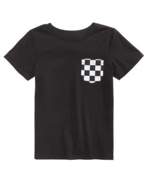 image of Toddler Boys Short Sleeve Checkered Pocket T-Shirt