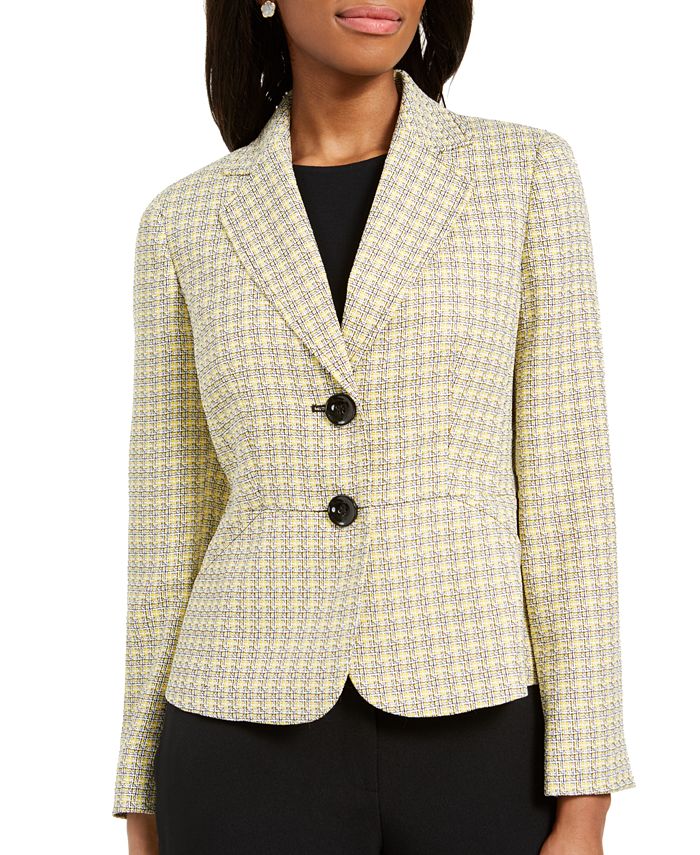 Le Suit Tweed-Jacket Pants Suit - Macy's