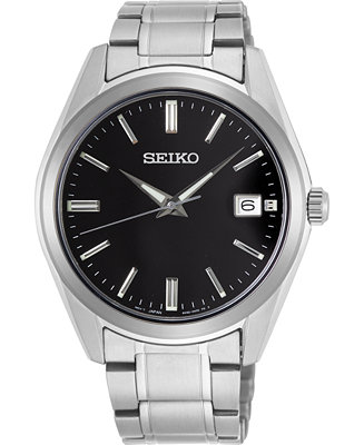 Seiko Men's Essentials Stainless Steel Bracelet Watch  & Reviews -  All Watches - Jewelry & Watches - Macy's