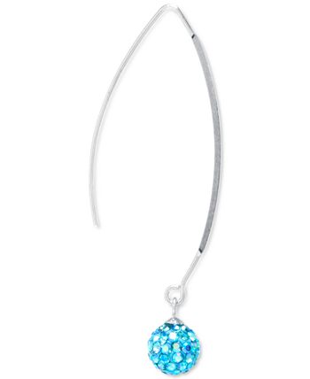 Giani Bernini - Crystal Cluster Threader Earrings in Sterling Silver