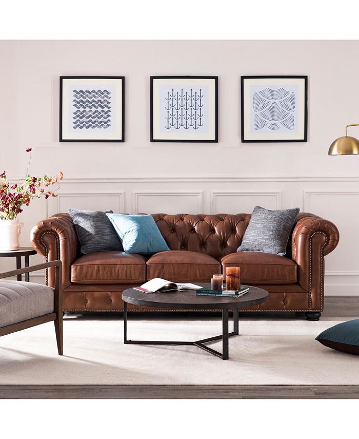 Alexandon Leather Chesterfield Sofa, Chesterfield Sofa Brown Leather