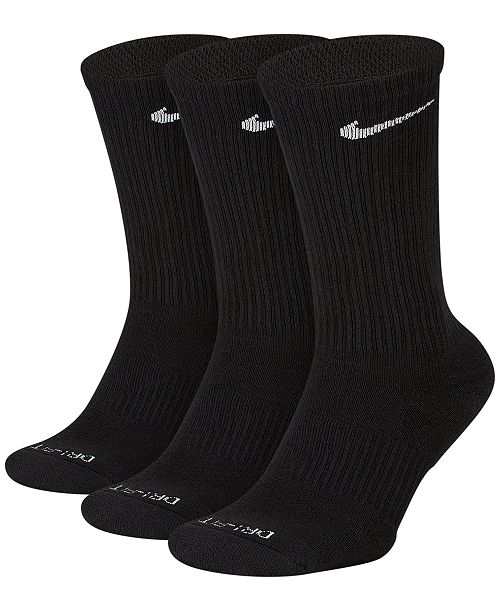 alfani Nike Unisex Everyday Plus Cushioned Training Crew Socks 3 Pairs Men's Fashion & Accessories
