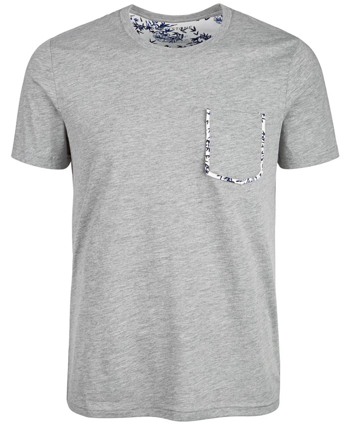 Sun + Stone Men's Heathered Piped Pocket T-Shirt, Created for Macy's ...