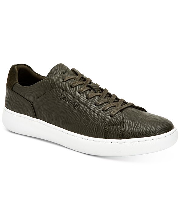 Calvin Klein Men's Kellen Embossed Leather Tennis Sneakers & Reviews ...