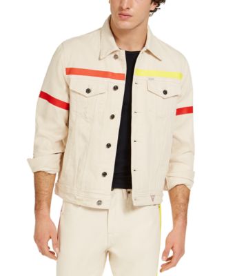 GUESS - Men's Denim Jacket With Colored Taping