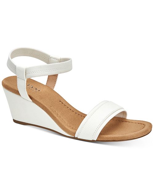 Alfani Women S Step N Flex Gillee Casual Wedge Sandals Created For Macy S Reviews Sandals Flip Flops Shoes Macy S