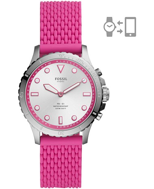 pink fossil smartwatch