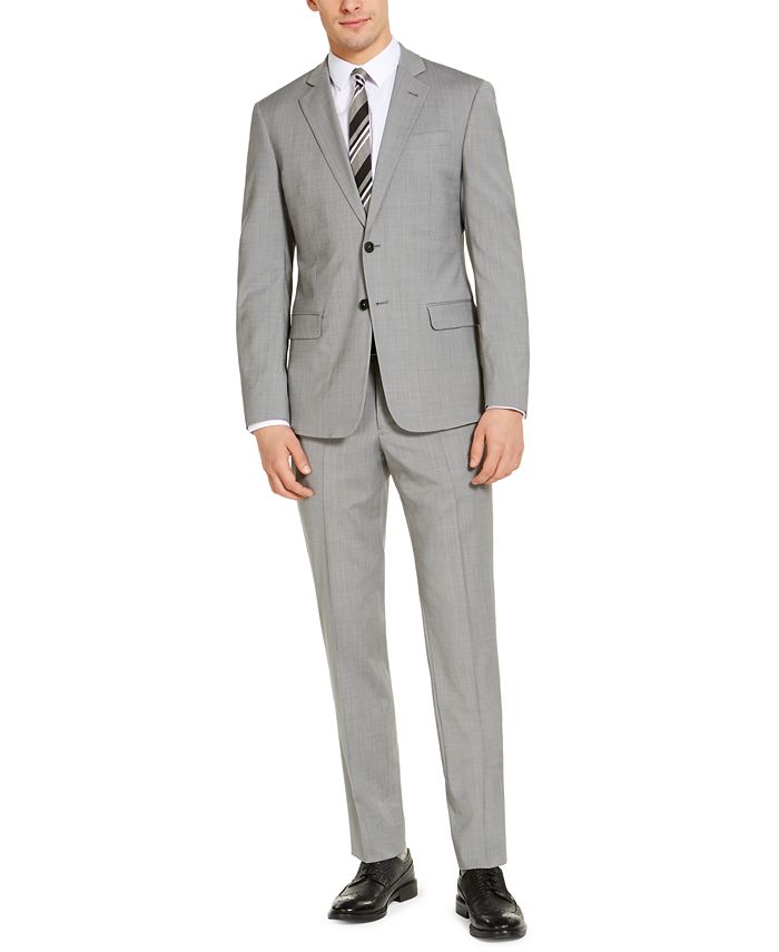 A|X Armani Exchange Armani Exchange Men's Slim-Fit Light Gray Wool Suit ...