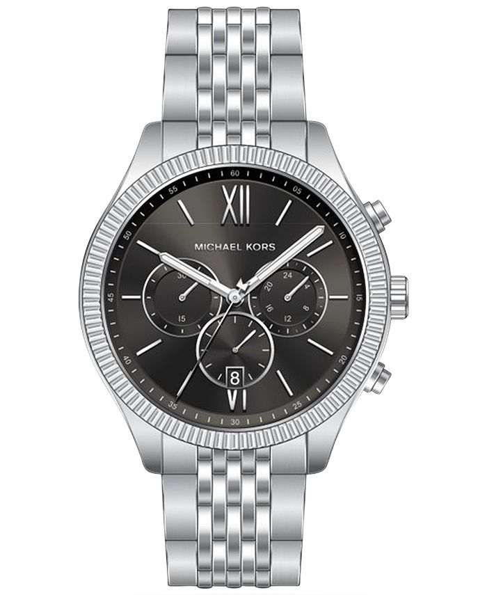 Michael Kors Men's Chronograph Benning Stainless Steel Bracelet Watch ...