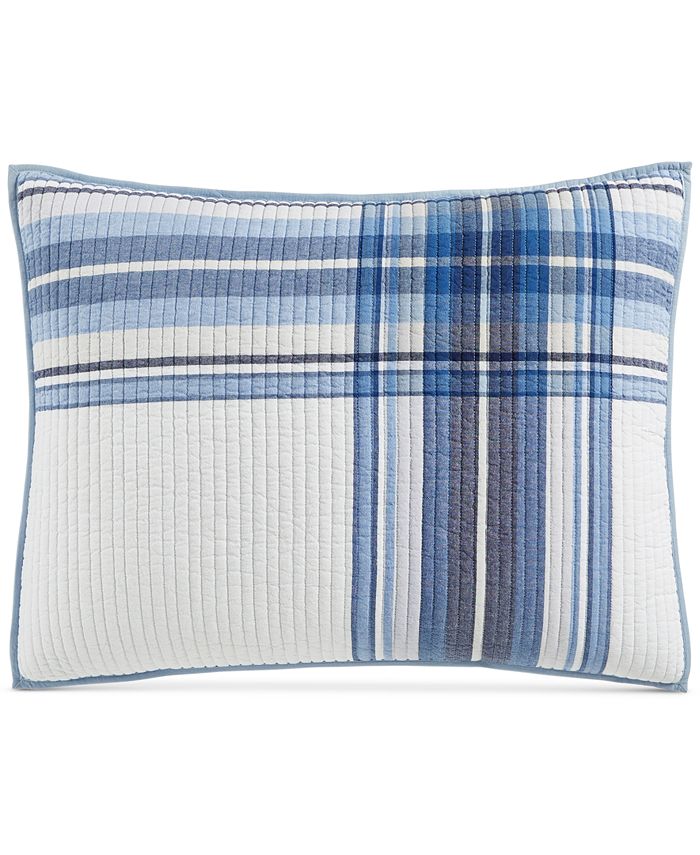 Martha Stewart Collection Engineered Plaid Reversible Standard Sham