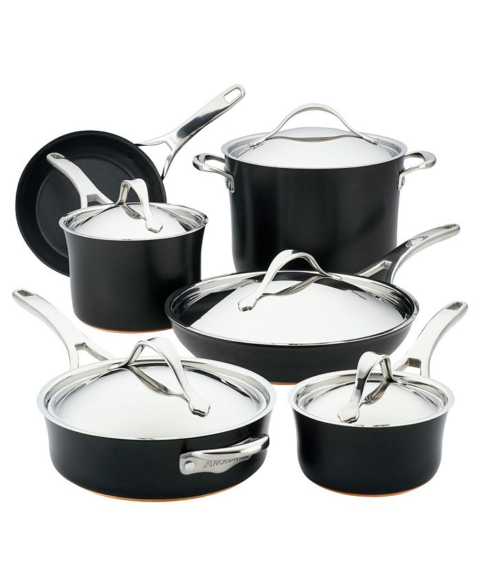  Anolon Professional Hard Anodised Cookware Set, Set of