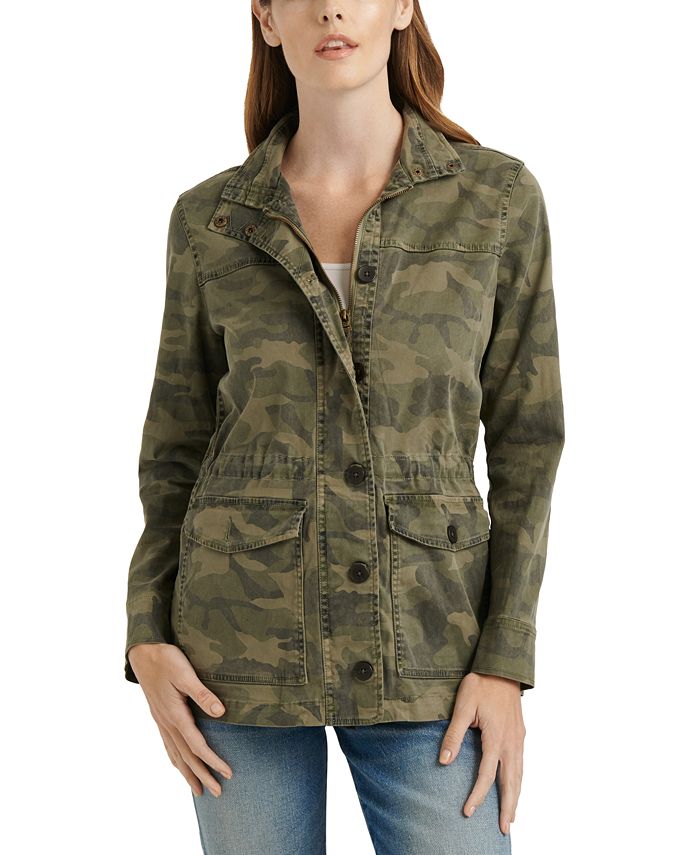 Lucky Brand Camo Camouflage Hooded Jacket Hooded Puffer Coat Green WOMEN'S  Large 767336248734 on eBid United States
