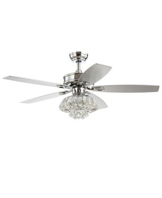 Kate 48" 3-Light Glam Crystal Drum Led Ceiling Fan with Remote