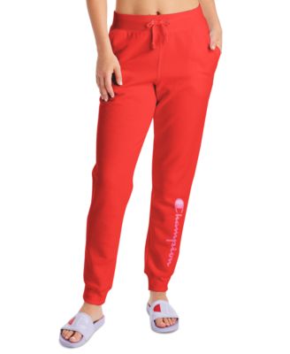champion joggers red