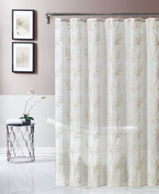 Stella Chenille Embroidederd Shower Curtain, 70" x 72"