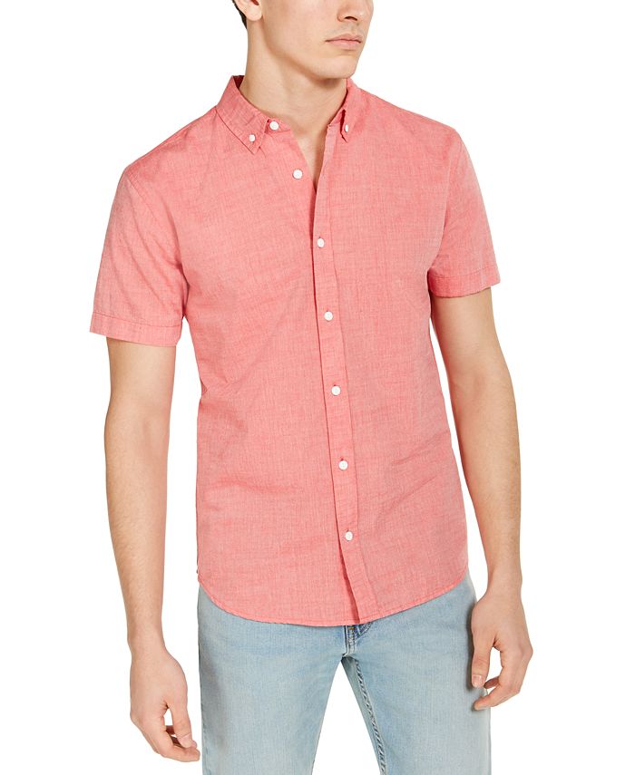 Levi's Men's Chambray Short-Sleeve Oxford Shirt - Macy's