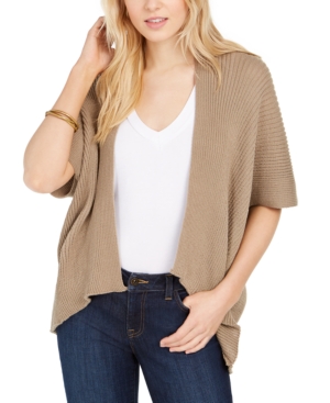 Save The Ocean Recycled Knit Kimono In Taupe