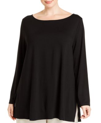 Eileen Fisher - Plus Size Bateau-Neck Tunic