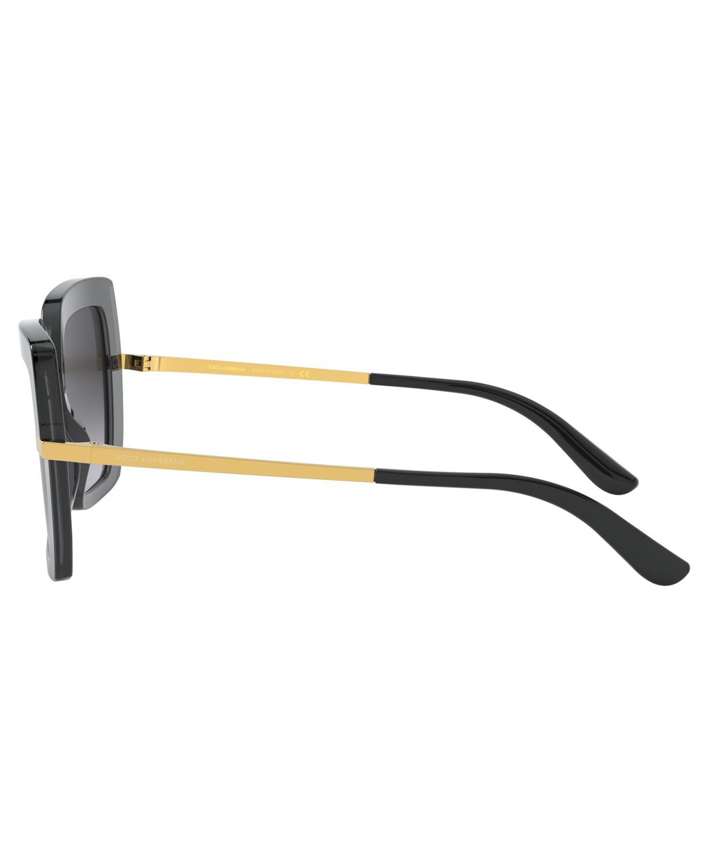 Женские солнцезащитные очки Dolce&Gabbana Sunglasses, DG4373, цвет: Чёрный прозрачный чёрный / Серый градиентный — фото 4