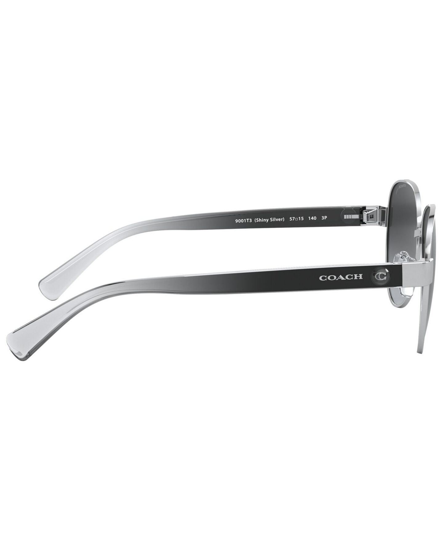 Женские солнцезащитные очки COACH Polarized Sunglasses, HC7111, цвет: Блестящий серебряный / Серый градиентный — фото 4