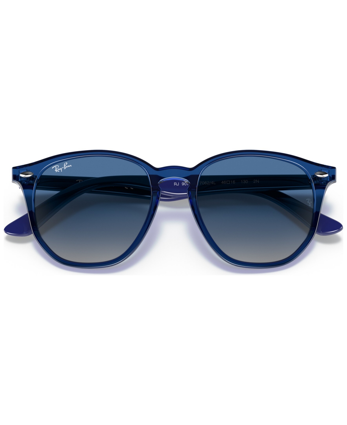 Shop Ray-ban Jr . Blu Lit Sunglasses, Rj9070 (ages 7-10) In Transparent Blue,grey Gradient Dark Blue