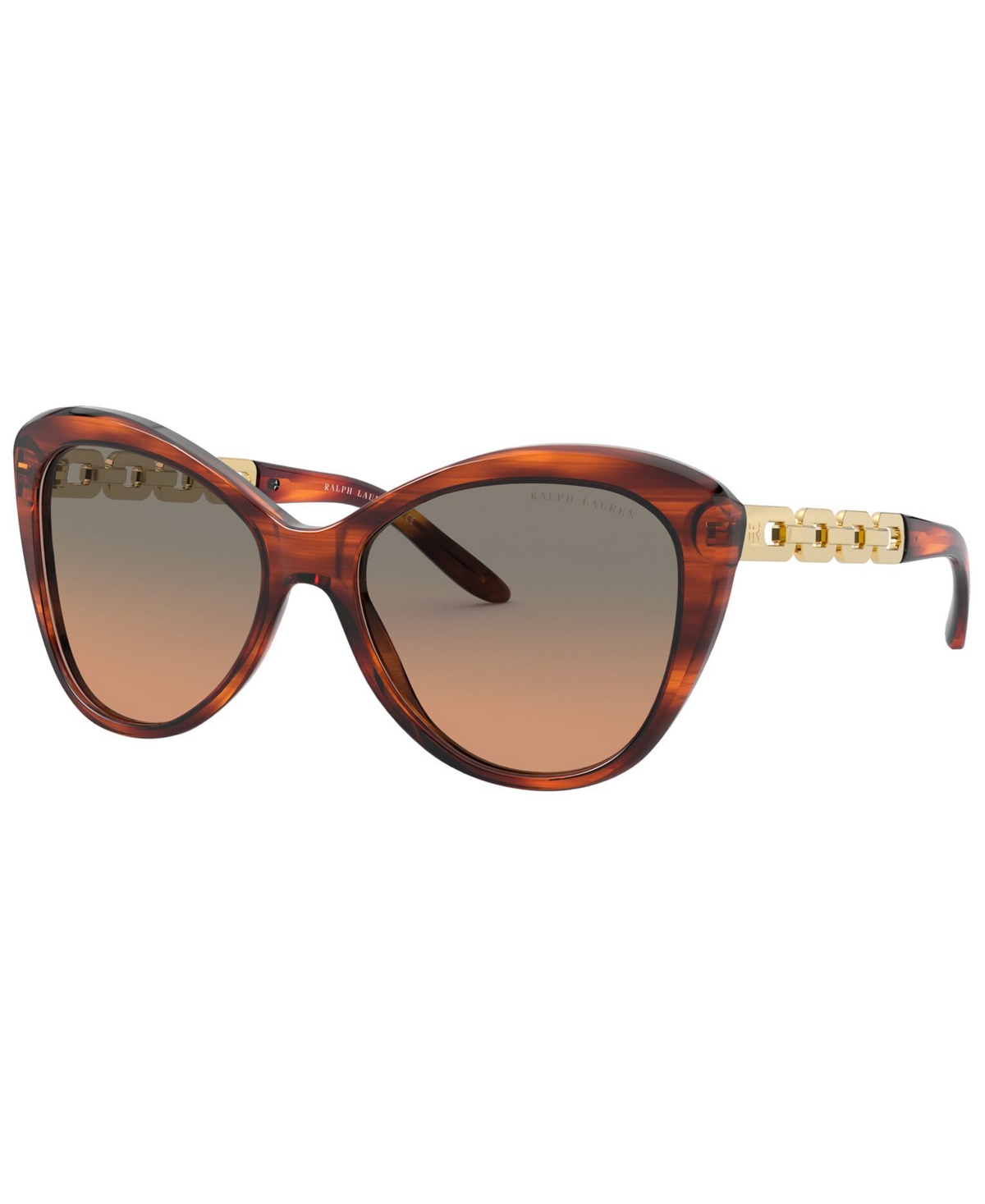 Shop Ralph Lauren Sunglasses, Rl8184 In Stripped Havana,orange Gradient Light Gr