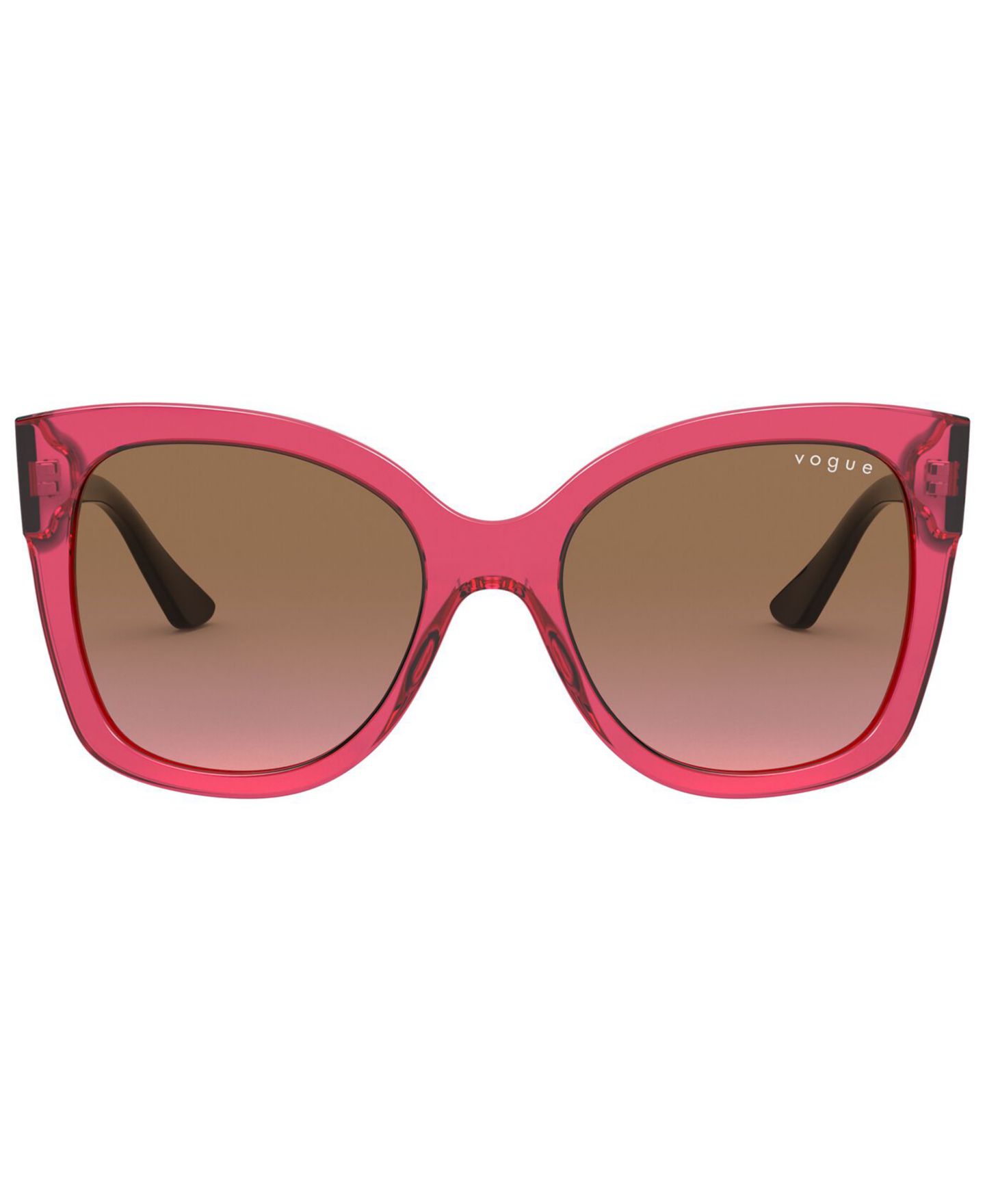 Женские солнцезащитные очки Vogue Eyewear Sunglasses, VO5338S, цвет: Прозрачный вишнёвый / Фиолетовый градиентный коричневый — фото 2