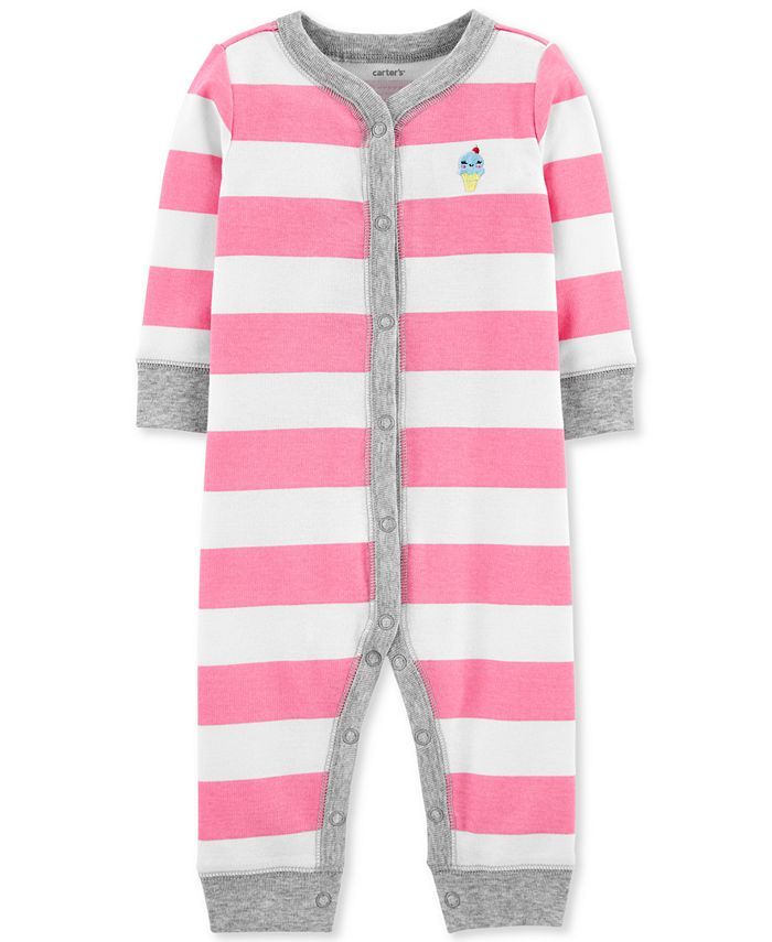 Carter s Baby Girls 1 Pc. Striped Ice Cream Cotton Sleep Play