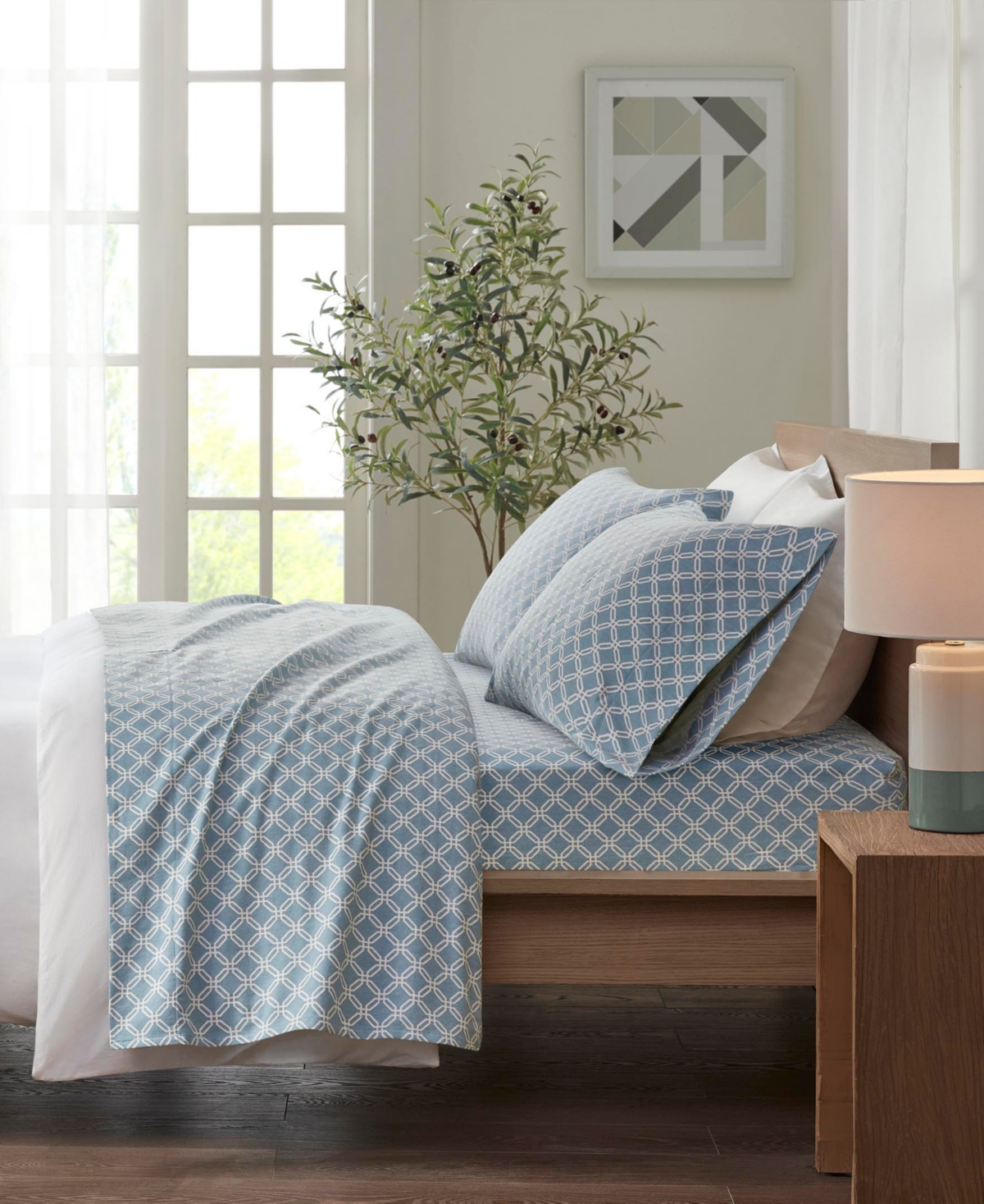 True North by Sleep Philosophy Novelty Printed Cotton Flannel 4-Pc. Sheet Set,